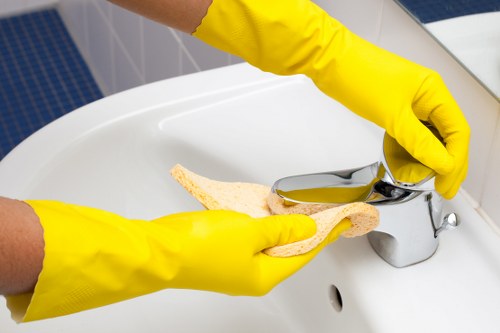Risk assessment being carried out before a Bermondsey cleaning job
